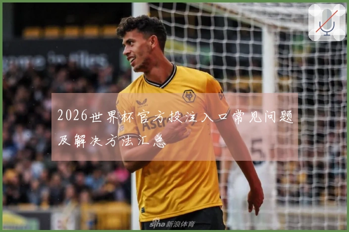 2026世界杯官方投注入口常见问题及解决方法汇总